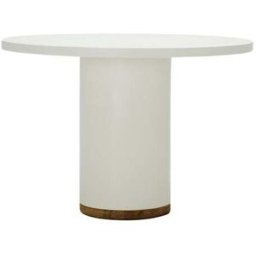 Hannun Mesa de comedor de microcemento en color blanco roto 110 cm