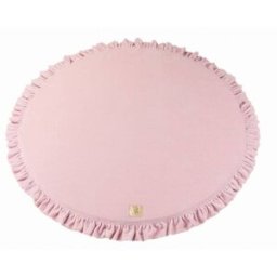 MeowBaby Alfombra de juego para niños, redonda 100cm, terciopelo, rosa