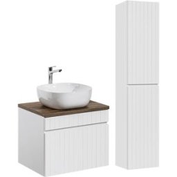 Petits meubles Conjunto mueble lavabo individual tableros laminados blanco