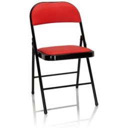 hjh OFFICE Silla de piel sintética rojo