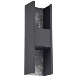 Lucande Lámpara de pared led exterior de aluminio negro