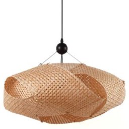 Alpinaluz Lámpara de techo d61cm mimbre diseño boho e27 negro