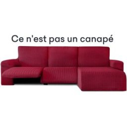 Eysa Funda de sofá chaise relax derecha b/c burdeos 250 - 360 cm