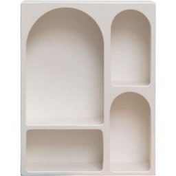Chehoma Estantería con 4 nichos de madera blanca
