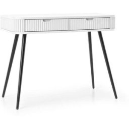 Furnlux Mesa consola blanco negro 103 x 49 x 80 cm