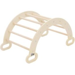 ECD Germany Arco de escalada para niños natural balancín de madera juego de trepa