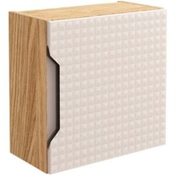 Petits meubles Armario de pared 1 puerta paneles de melamina y mdf beige y madera