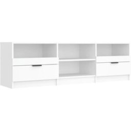 Maison Chic Mueble tv madera contrachapada blanco 150x33,5x45 cm
