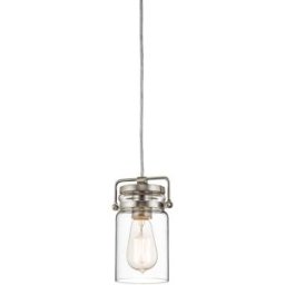 ELSTEAD LIGHTING Lámpara de techo dorado con pantalla transparente de cristal