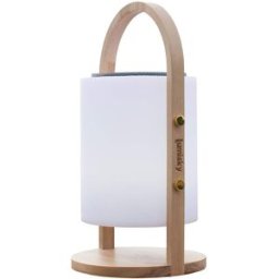 LUMISKY Lámpara con altavoz bluetooth inalámbrico madera 10w