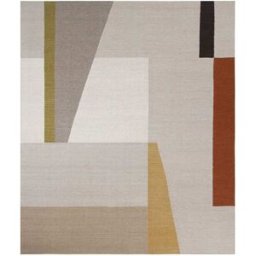 Carpet Living Alfombra de decoración en lana y algodón rojo-beige 230x160cm