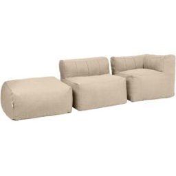 Icon Sofá modular de jardín de 3 plazas en olefina impermeable beige
