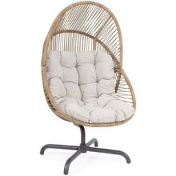 Konte.Design Sillón giratorio de jardín con trenzado de fibra sintética