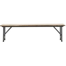 house doctor Banco 3 pliegues en madera beige