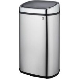 Kitchen Move Cubo de basura de cocina de apertura a presión plata 58l