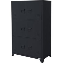 ML-Design Archivador de oficina antracita, 3 compartimentos 75x40x120,5cm