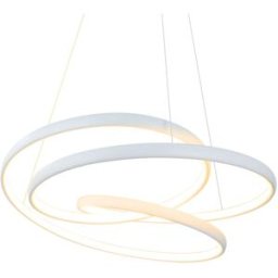 Nettlife Amberg ii - lámpara colgante de metal, color blanco, 50 cm