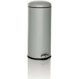 hjh OFFICE Cubo de basura de acero de 30 litros gris