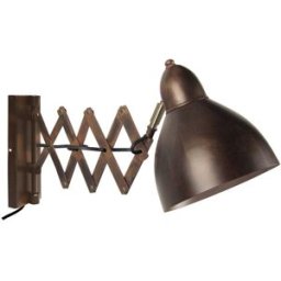 Tosel Aplique de pared articulado metal bronce