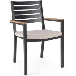 Bizzotto Conjunto de 4 sillas antracita