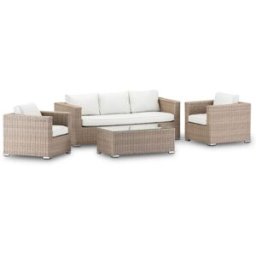 Defora Home Set de jardín 5 plazas ratán