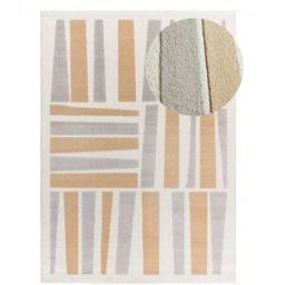 Atticgo Alfombra con relieve blanco/beige/gris 160x230 cm