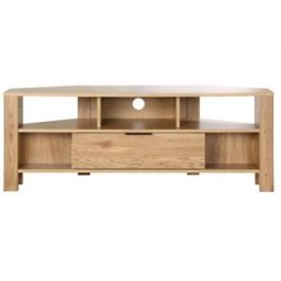 Calicosy Mueble de tv de esquina 1 cajón decoración roble - l120 cm