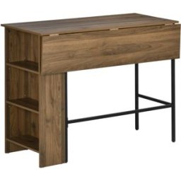 Homcom Mesa de bar 120x76x91.4 cm marrón