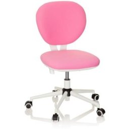 hjh OFFICE Silla giratoria para niños tela rosa