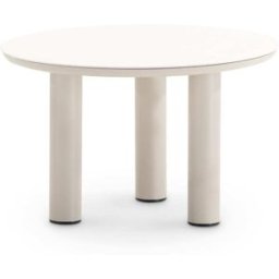 Defora Home Mesa comedor jardin D120x74 sobre imitacion piedra beige