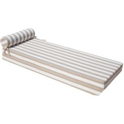 MX HOME Tumbona reversible Cara rayada y otra cara rafia