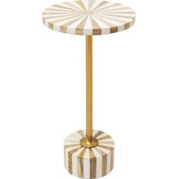 Kare Design Mesa auxiliar domero cirque oro blanco 25cm