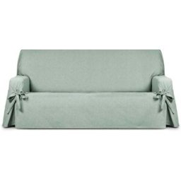 Eysa Funda de sofá hidrófugo 4 plazas con lazos verde 240-280 cm