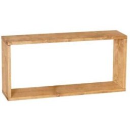 Decowood Mueble auxiliar de madera maciza en tono marrón claro