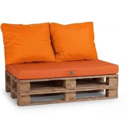 Deco Arts Conjunto 3 cojines para palés desenfundables 120x80x10 cm naranja
