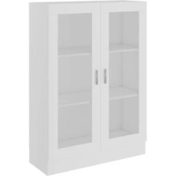 Maison Chic Vitrina de madera contrachapada blanco 82,5x30,5x115 cm