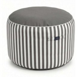 Deco Arts Puff redondo rayas gris oscuro - 270g - h40cm ø70cm