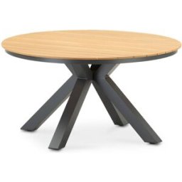 Defora Home Mesa redonda imitacion madera antracita 140cm