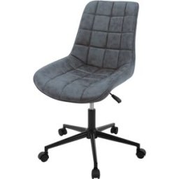 ML-Design Silla de oficina antracita imitación de cuero giratoria regulable