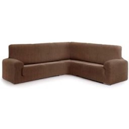 Eysa Funda de sofá rinconera 3+2 bielástica marrón 350 - 450 cm