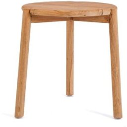 Bazar Bizar Mesa auxiliar de madera de teca marrón 47x47x50cm
