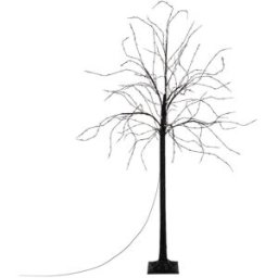 ECD Germany Árbol de navidad artificial 150cm con 600 luces LED blanco cálido