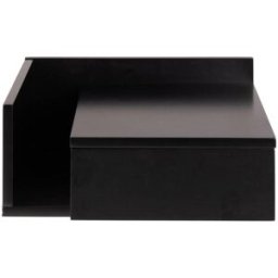 Hellin Mesita de noche ashlan 1 cajón 1 estante color negro