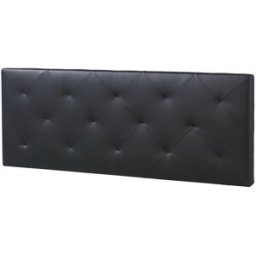 HOMN Cabecero tapizado 140x60 cm negro, acolchado con espuma