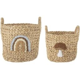 Bloomingville Cestas jacinto de agua natural ( lote de 2 )