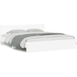 Maison Chic Cama matrimonial con cabecero madera blanco 200x200 cm
