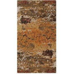 Esprit Alfombra diseño lana pura y viscosa tonos ladrillo en relieve 50x80