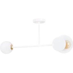 Wonderlamp Plafón de techo con 2 piezas circulares y 1 esfera blanca