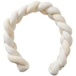 BB & Co Trenza bebé decorativa multiusos 100% algodón - espuma de leche