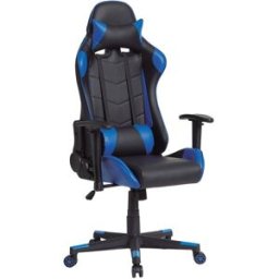 HOMN Sillón de oficina profesional azul, inclinación y altura regulable